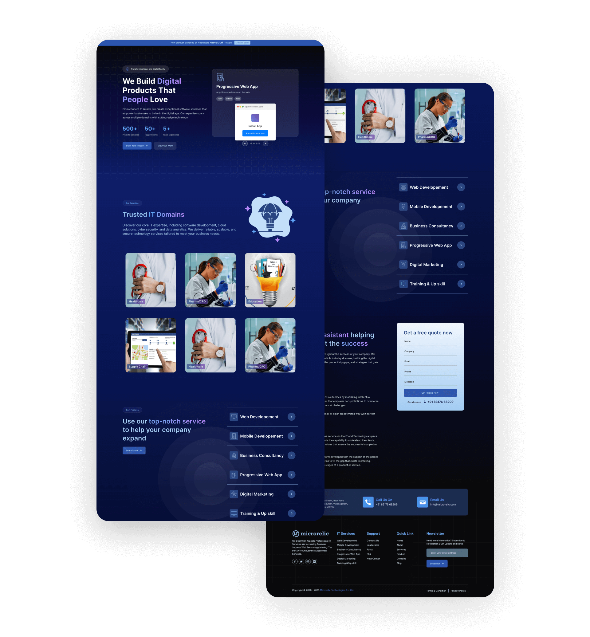 Microrelic Technologies - Complete Brand Identity and Web Development Project